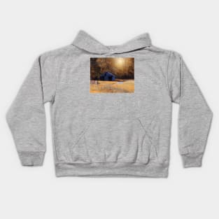 Old Barn in the Fall Kids Hoodie